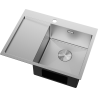 Mexen Exar chiuvetă de oțel 1-cuib cu scurgător dreapta 620 x 480 mm, inox - 6432621005P-01