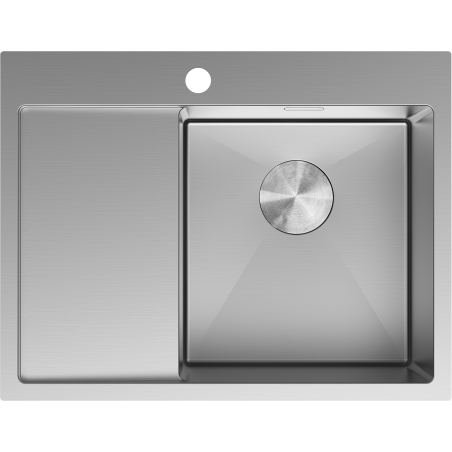 Mexen Exar jobb oldali, csepegtetős, 1-medencés acélmosogató, 620 x 480 mm, inox - 6432621005P-01