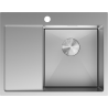 Mexen Exar chiuvetă de oțel 1-cuib cu scurgător dreapta 620 x 480 mm, inox - 6432621005P-01
