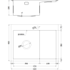 Mexen Exar chiuvetă din oțel 1-cameră cu picurător dreapta 620 x 480 mm, inox HC - 6432621005P-01HC