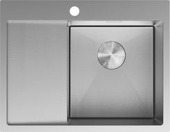 Mexen Exar chiuvetă din oțel inoxidabil cu 1 compartiment și scurgător, dreapta 620 x 480 mm, inox HC - 6432621005P-01HC