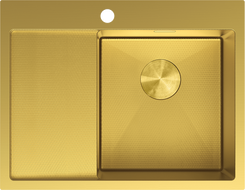 Mexen Exar egy tálcás acél mosogató csepegtetővel, jobb, 620 x 480 mm, arany HC - 6432621005P-55HC