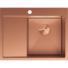 Mexen Exar chiuvetă din oțel cu 1 cuvă și picurător, dreapta 620 x 480 mm, cupru - 6432621005P-65