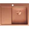 Mexen Exar chiuvetă din oțel inoxidabil cu 1 compartiment și scurgător drept, 620 x 480 mm, cupru HC - 6432621005P-65HC