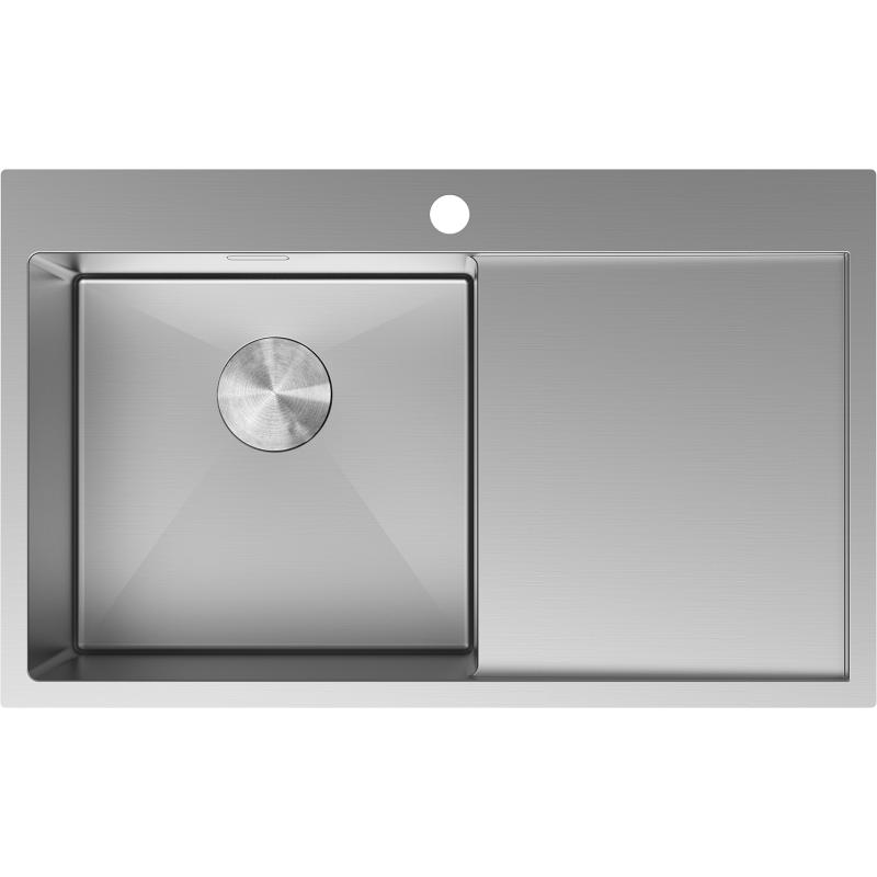 Mexen Exar chiuvetă din oțel cu 1 compartiment și scurgător stânga 780 x 480 mm, inox - 6433781010L-01