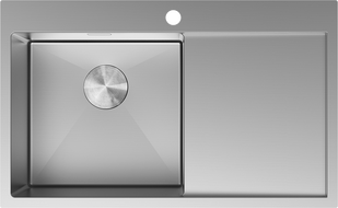 Mexen Exar chiuvetă din oțel 1-cameră cu scurgător stânga 780 x 480 mm, inox - 6433781010L-01