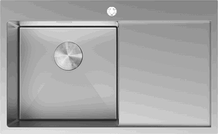 Mexen Exar chiuvetă din oțel cu 1 compartiment și scurgător stânga 780 x 480 mm, inox - 6433781010L-01