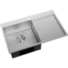 Mexen Exar chiuvetă de oțel inoxidabil cu 1 compartiment și scurgător stânga 780 x 480 mm, inox HC - 6433781010L-01HC