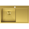 Mexen Exar chiuvetă din oțel cu 1 compartiment și scurgător stânga 780 x 480 mm, auriu - 6433781010L-55