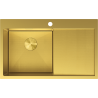 Mexen Exar 1 rekeszes balos acél mosogató csepegtetővel, 780 x 480 mm, arany HC - 6433781010L-55HC