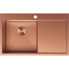 Mexen Exar chiuvetă din oțel inoxidabil cu 1 compartiment, scurgător stânga 780 x 480 mm, cupru - 6433781010L-65