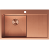 Mexen Exar chiuvetă de oțel cu 1 compartiment și picurător stânga 780 x 480 mm, cupru HC - 6433781010L-65HC