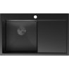 Mexen Exar chiuvetă din oțel inoxidabil 1-cameră cu picurător stânga 780 x 480 mm, negru - 6433781010L-70
