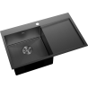 Mexen Exar chiuvetă de oțel 1-cu un compartiment și scurgător stânga 780 x 480 mm, negru HC - 6433781010L-70HC