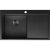 Mexen Exar chiuvetă de oțel 1-cu un compartiment și scurgător stânga 780 x 480 mm, negru HC - 6433781010L-70HC