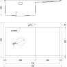 Mexen Exar chiuvetă din oțel inoxidabil cu 1 compartiment și scurgător dreapta 780 x 480 mm, inox - 6434781010P-01