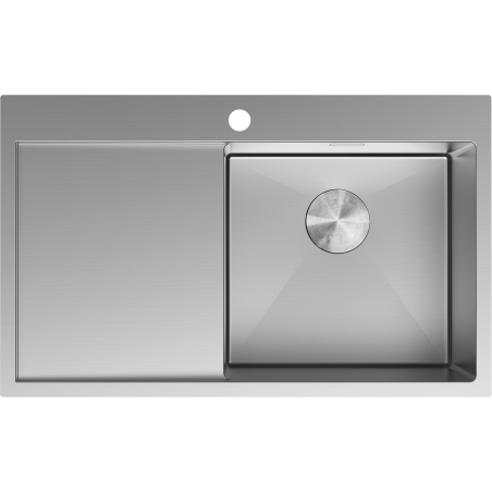 Mexen Exar chiuvetă din oțel inoxidabil cu 1 compartiment și scurgător pe dreapta 780 x 480 mm, inox - 6434781010P-01