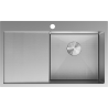 Mexen Exar chiuvetă din oțel inoxidabil 1 cuvă cu scurgător dreapta 780 x 480 mm, inox HC - 6434781010P-01HC