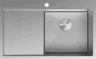 Mexen Exar chiuvetă din oțel inoxidabil cu 1 compartiment și scurgător dreapta 780 x 480 mm, inox HC - 6434781010P-01HC