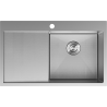 Mexen Exar chiuvetă din oțel inoxidabil 1 cuvă cu scurgător dreapta 780 x 480 mm, inox HC - 6434781010P-01HC