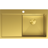 Mexen Exar egy medencés jobb oldali acél mosogató csepegtetővel, 780 x 480 mm, arany - 6434781010P-55