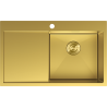 Mexen Exar chiuvetă de oțel inoxidabil cu o cuvă și picurător dreapta 780 x 480 mm, auriu - 6434781010P-55