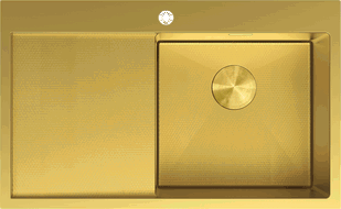 Mexen Exar chiuvetă de oțel 1-cu o cameră cu scurgător dreapta 780 x 480 mm, auriu HC - 6434781010P-55HC