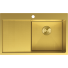 Mexen Exar chiuvetă de oțel inoxidabil 1-cameră cu scurgător dreapta 780 x 480 mm, auriu HC - 6434781010P-55HC