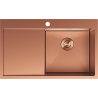 Mexen Exar chiuvetă din oțel cu 1 compartiment și scurgător dreapta 780 x 480 mm, cupru - 6434781010P-65
