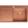 Mexen Exar chiuvetă din oțel cu 1 cuvă și scurgător dreapta 780 x 480 mm, cupru HC - 6434781010P-65HC