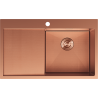 Mexen Exar chiuvetă din oțel cu 1 cuvă și scurgător dreapta 780 x 480 mm, cupru HC - 6434781010P-65HC