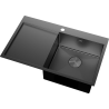 Mexen Exar chiuvetă din oțel inoxidabil cu 1 cuvă și scurgător dreapta 780 x 480 mm, negru - 6434781010P-70