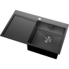 Mexen Exar chiuvetă din oțel inoxidabil, 1 compartiment cu uscător dreapta 780 x 480 mm, negru HC - 6434781010P-70HC