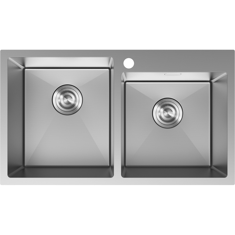 Mexen Xorin chiuvetă de oțel inoxidabil cu 2 compartimente 780 x 450 mm, inox - 6441782000-01