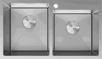 Mexen Xorin chiuvetă de oțel cu 2 compartimente 780 x 450 mm, inox - 6441782000-01