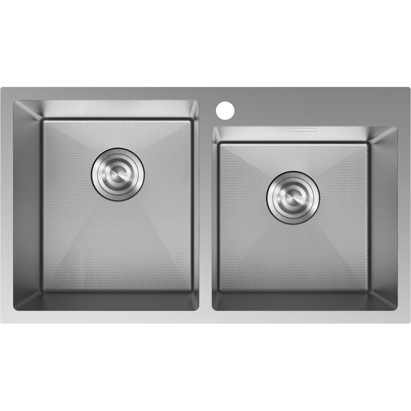 Mexen Xorin 780 x 450 mm-es 2 rekeszes acél mosogatótálca, inox HC - 6441782000-01HC