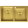 Mexen Xorin chiuvetă din oțel 2 compartimente 780 x 450 mm, auriu - 6441782000-55