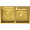 Mexen Xorin chiuvetă din oțel inoxidabil cu 2 compartimente 780 x 450 mm, auriu HC - 6441782000-55HC