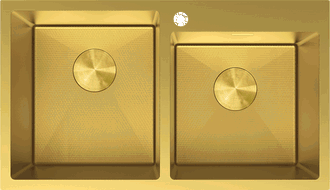 Mexen Xorin chiuvetă din oțel 2 compartimente 780 x 450 mm, auriu HC - 6441782000-55HC