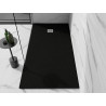 Mexen Stone+ 160 x 80 cm-es, téglalap alakú kompozit zuhanytálca, fekete - 44708016