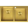 Mexen Xorin chiuvetă din oțel 2 compartimente 780 x 450 mm, auriu HC - 6441782000-55HC