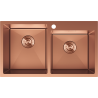 Mexen Xorin chiuvetă de oțel inoxidabil 2 compartimente 780 x 450 mm, cupru - 6441782000-65