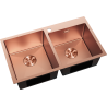 Mexen Xorin chiuvetă de oțel inoxidabil 2 compartimente 780 x 450 mm, cupru - 6441782000-65