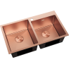 Mexen Xorin chiuvetă de oțel inoxidabil 2 compartimente 780 x 450 mm, cupru - 6441782000-65