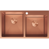 Mexen Xorin chiuvetă de oțel inoxidabil 2 compartimente 780 x 450 mm, cupru HC - 6441782000-65HC