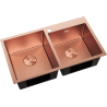 Mexen Xorin chiuvetă de oțel inoxidabil 2 compartimente 780 x 450 mm, cupru HC - 6441782000-65HC