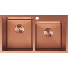 Mexen Xorin chiuvetă de oțel inoxidabil 2 compartimente 780 x 450 mm, cupru HC - 6441782000-65HC