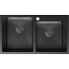 Mexen Xorin chiuvetă de bucătărie din oțel cu 2 compartimente 780 x 450 mm, negru - 6441782000-70