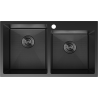 Mexen Xorin chiuvetă din oțel 2 compartimente 780 x 450 mm, negru HC - 6441782000-70HC