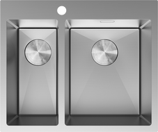 Mexen Flexo acél mosogató 1.5-medencés 610 x 510 mm, inox - 6446611500-01